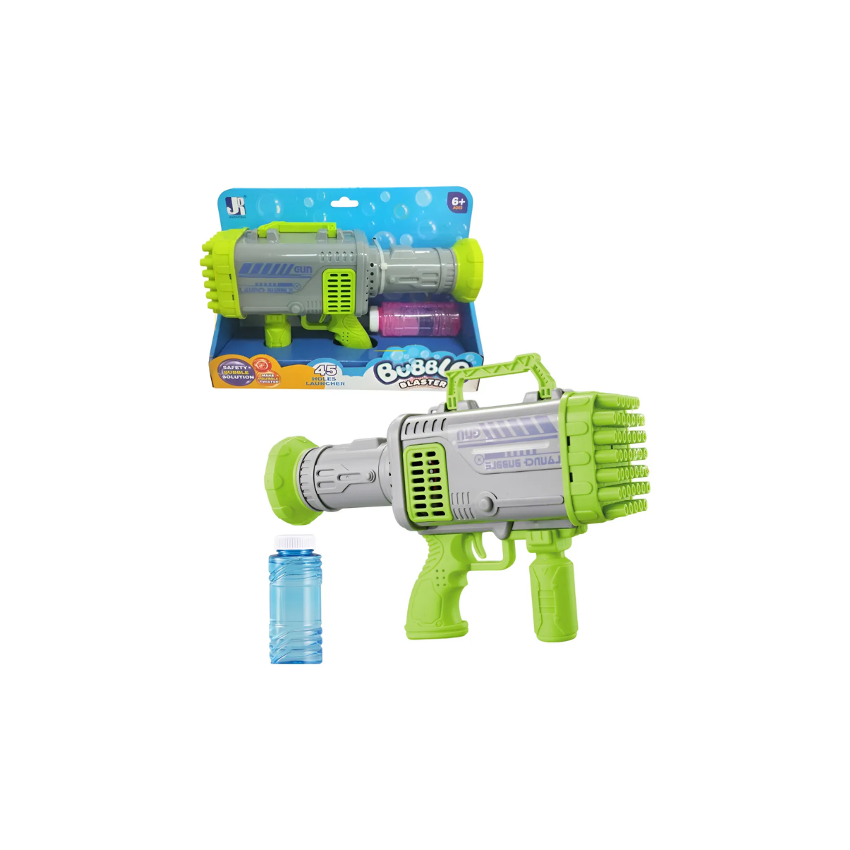 Bazooka de Burbujas con 45 Huecos Gris