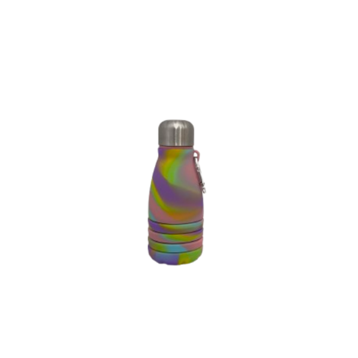 Botella Termica Plegable De Silicona 550ml Tapa Acero Clandestine