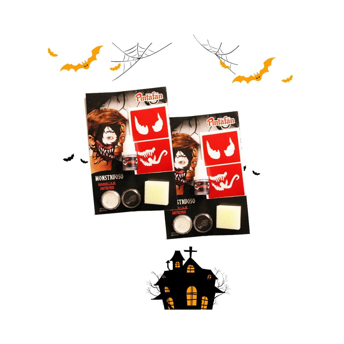 Kit Maquillaje Acua + Accesorios Monstruo Dientes