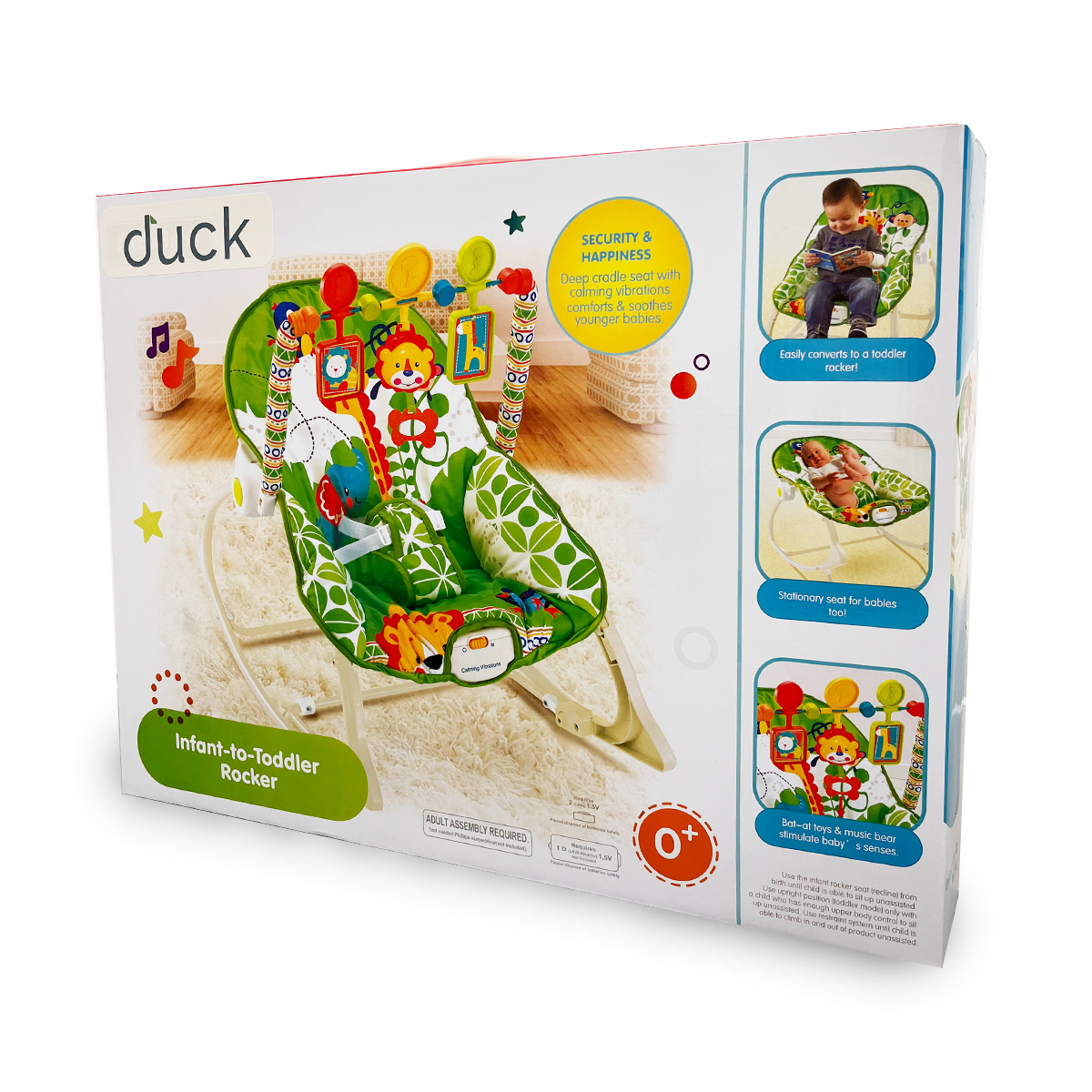 Mecedora Reclinable Con Vibración Color Verde