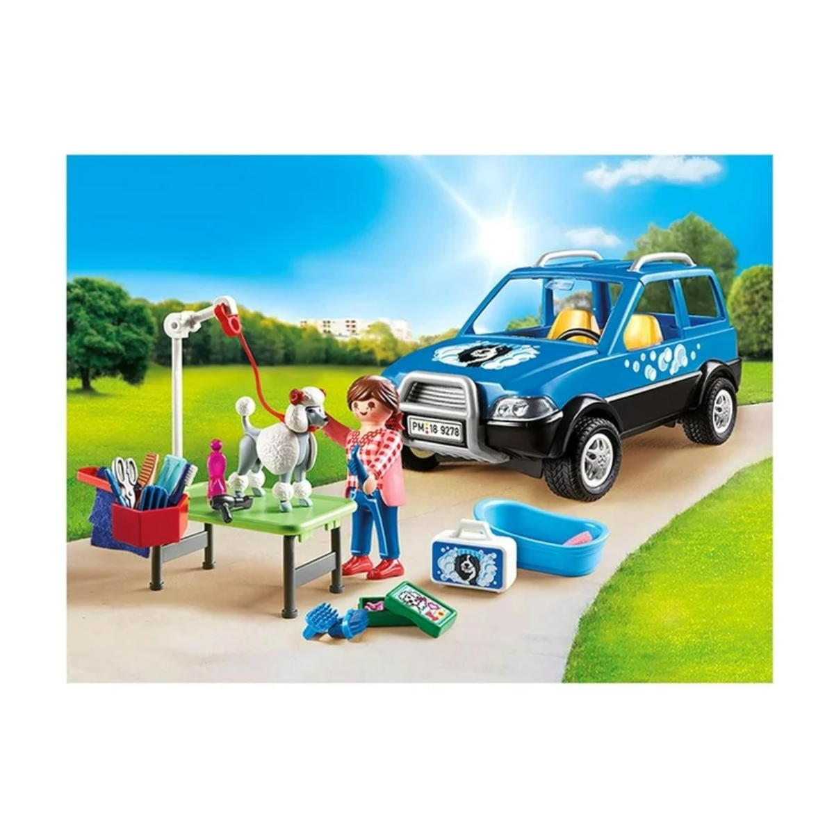 Playmobil 9278 Auto Lavandería Lavado De Perros