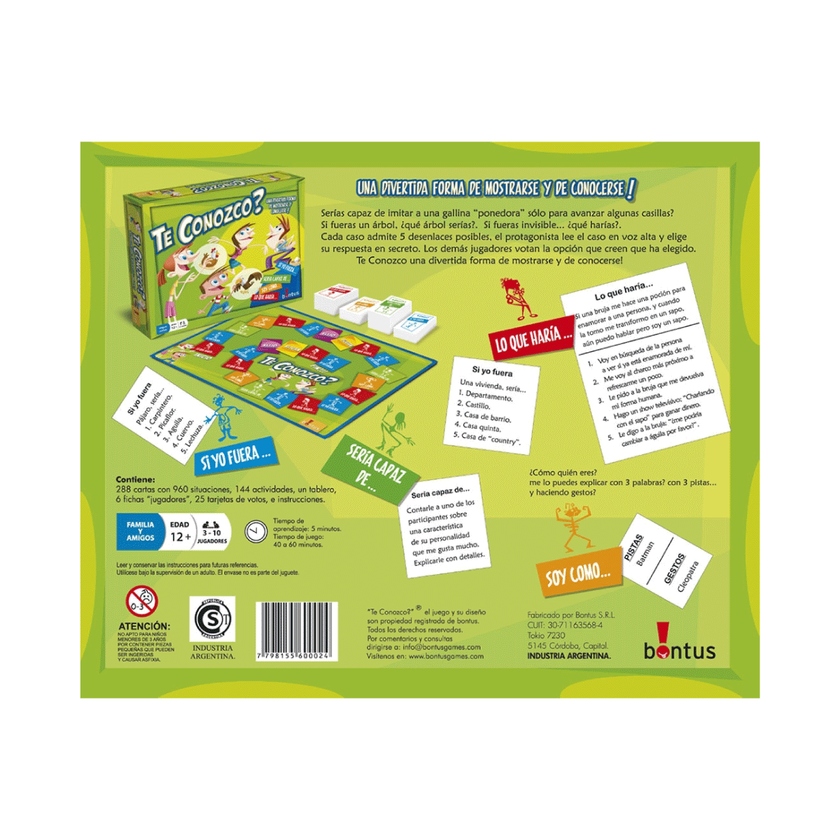 Juego de Mesa Te Conozco? Bontus