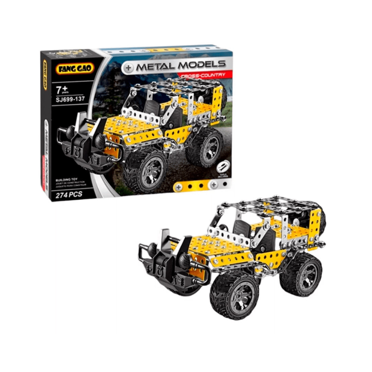 Vehículo Auto Todo Terreno Para Armar 274 Piezas Isakito