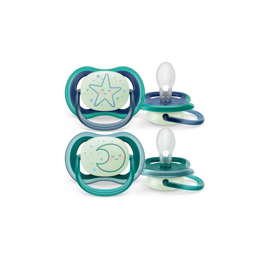 Chupete Ultra Air Deco Nightime 6-18M Nene x2 Philips
