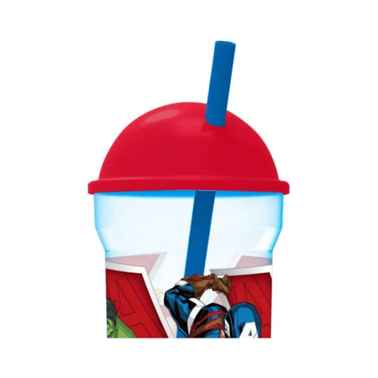 Vaso Transparente Tapa Alta 460 Ml Avengers