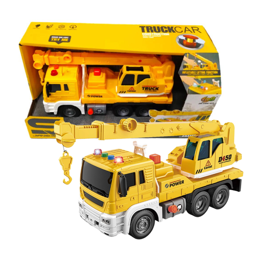 Camión  Grúa Con Luz Y Sonido Amarillo