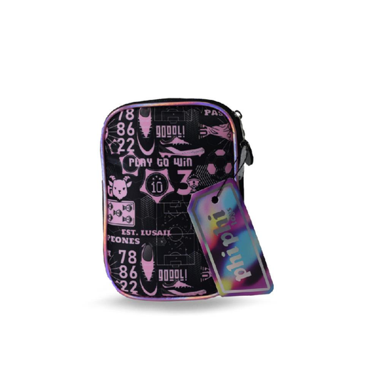 Cartuchera Tipo Libro 2 Cierres Fútbol Rosa