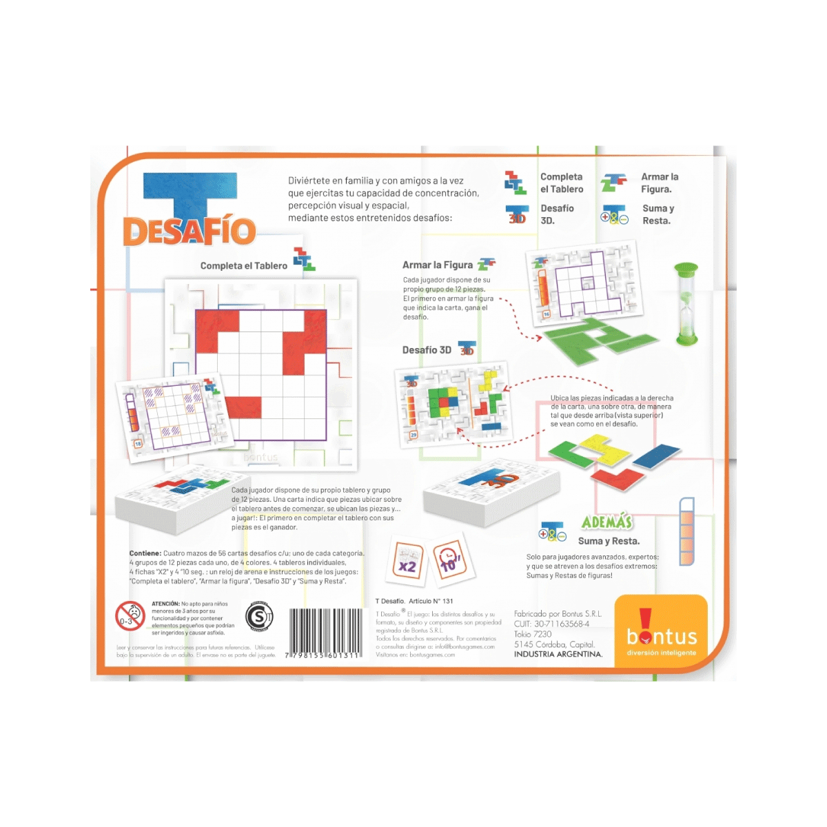 Juego de Mesa Desafio T Bontus