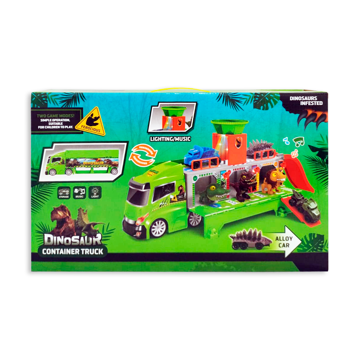 Camión Con Dinosaurios Con Luz Y Sonidos