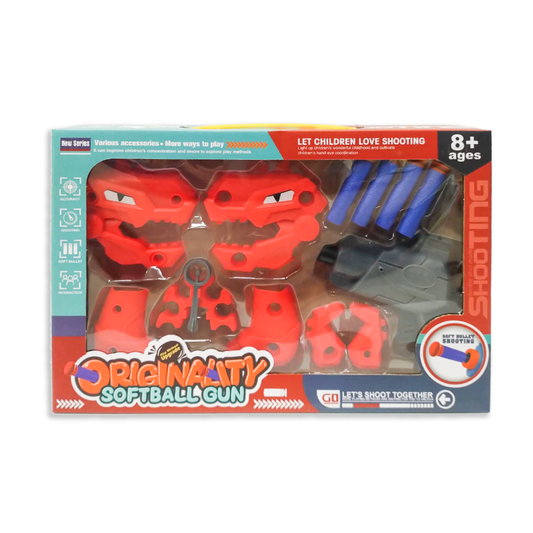 Pistola Para Armar Lanza Dardos Dinosaurio