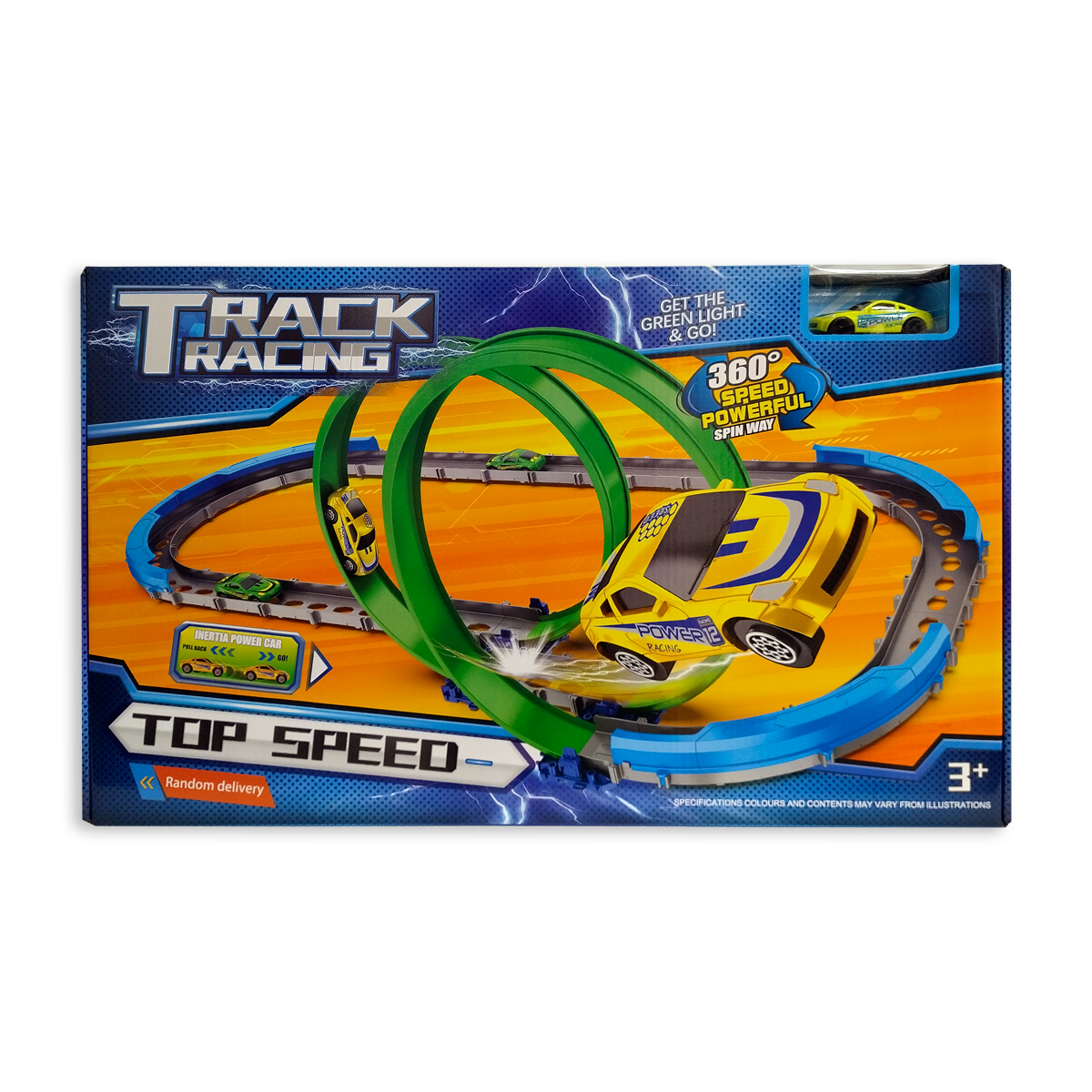 Pista Hot Wheels Pista De Coches MOLTO Con Doble Looping Incluye