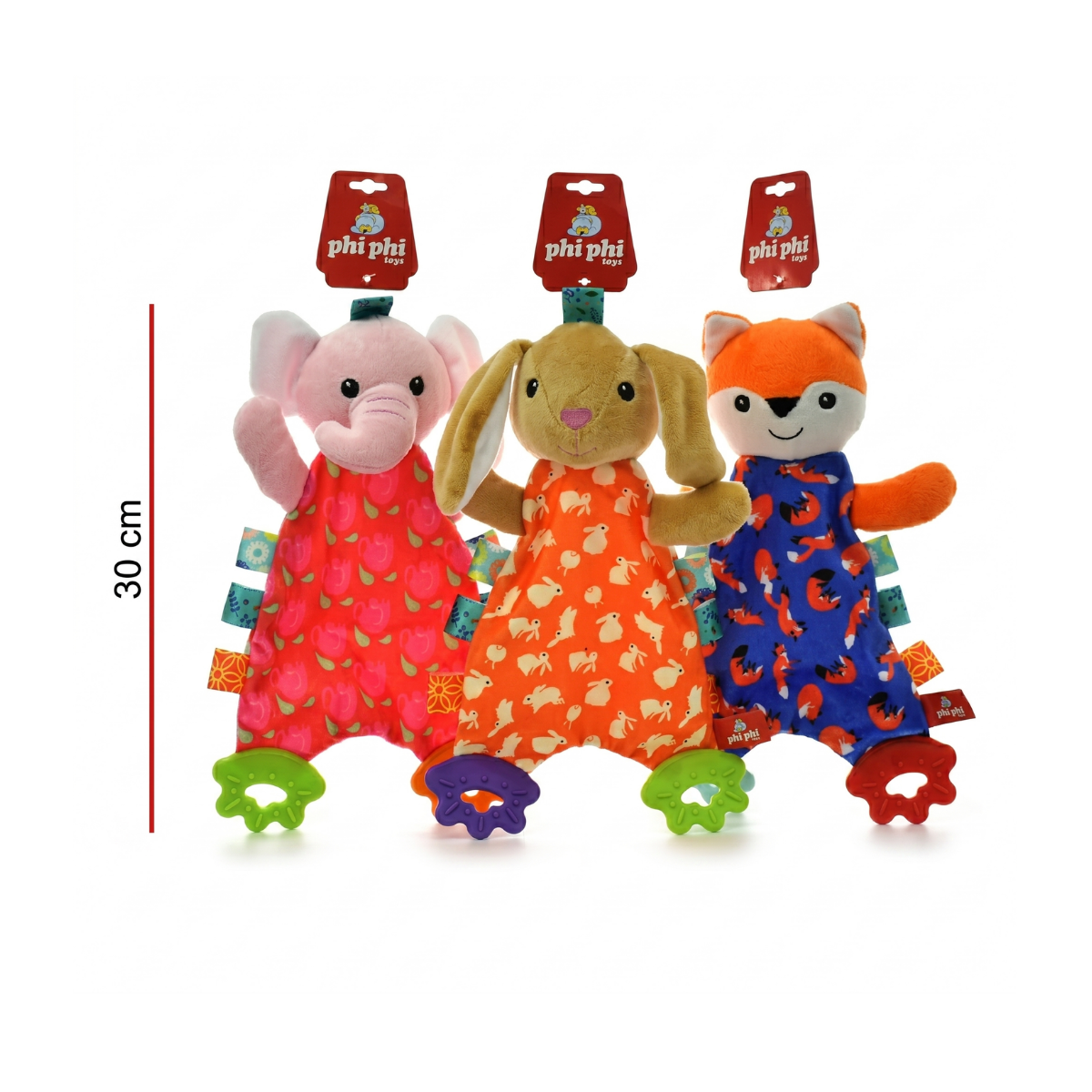 Peluche De Apego Elefante Zorro Conejo 30cm