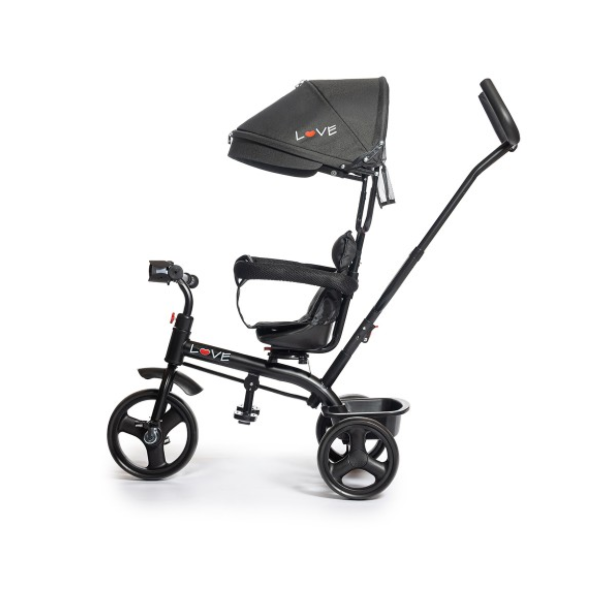 Triciclo Giro 360° Negro Con Música Y Luz Love Baby First