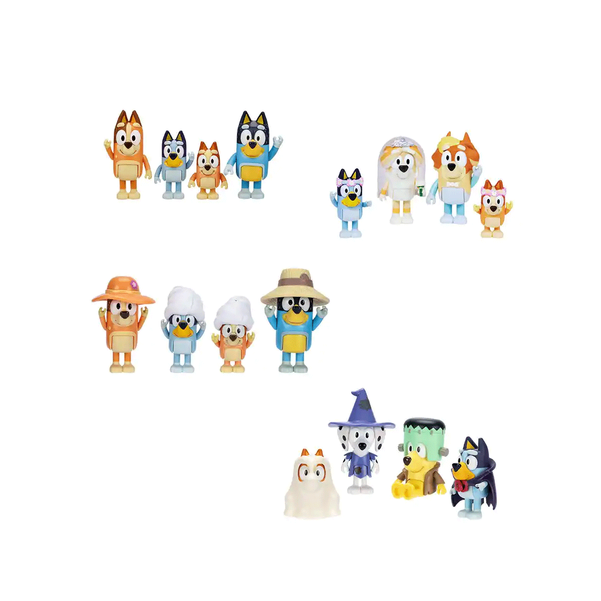 Bluey Pack de 4 Figuras Friends