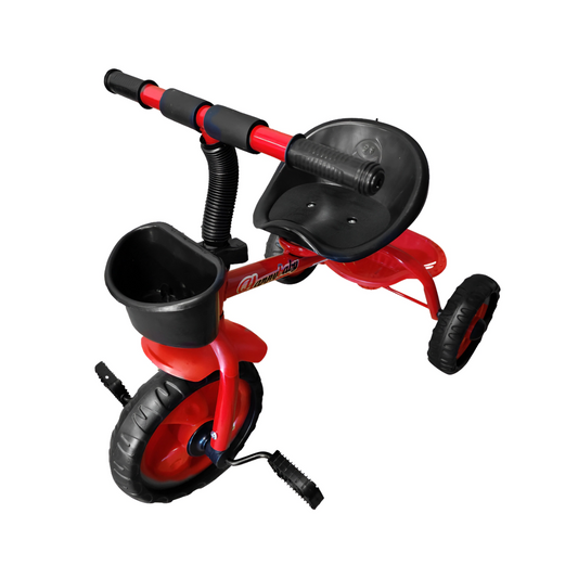 Triciclo Rojo Infantil Reforzado con Canasto