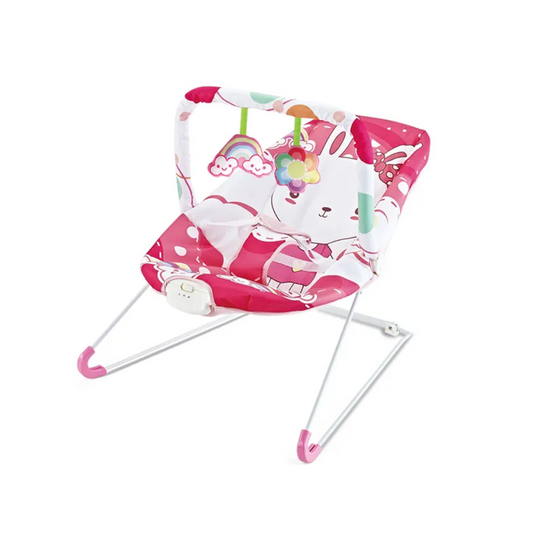 Silla Mecedora Con Sonido Y Vibración Animales Rosa