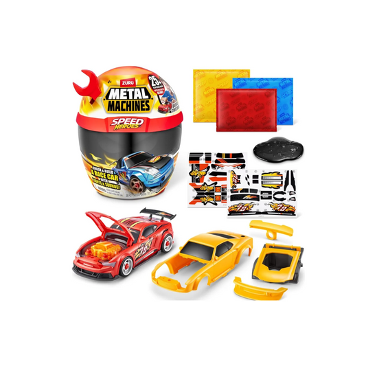 Auto Con Sorpresas Metal Machines Speed Hero Casco Rojo