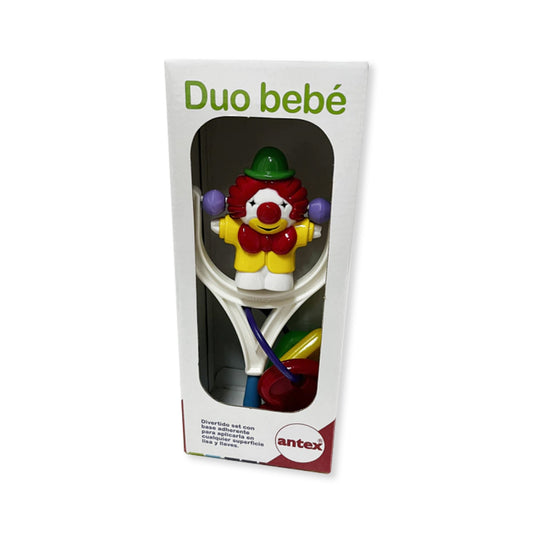 Sonajero Dúo Bebe Con Base Adherente Y Llaves