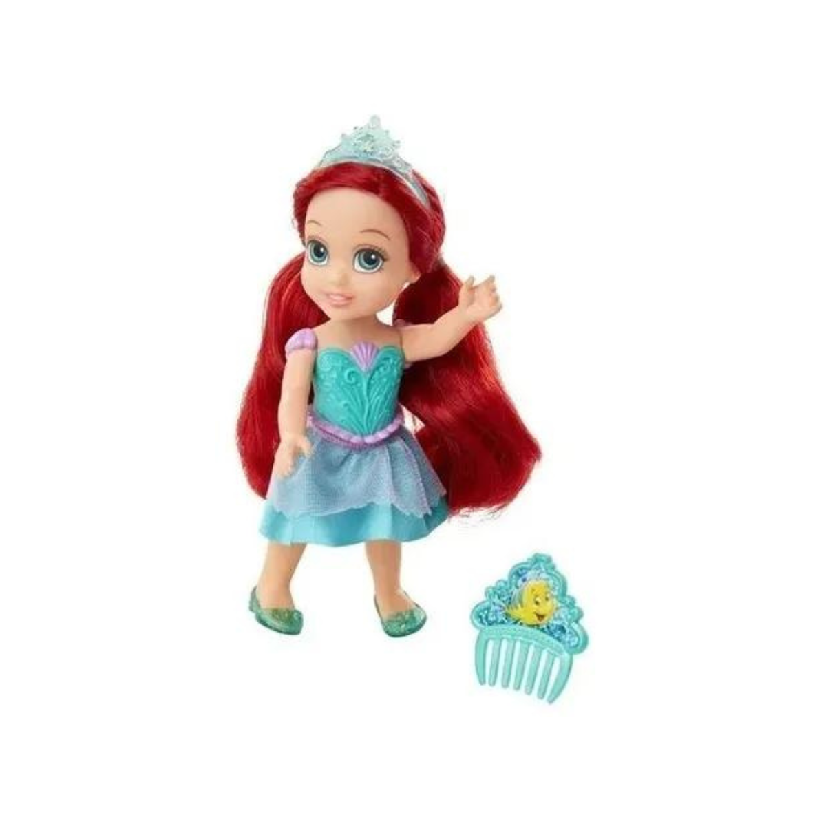 Muñeca Princesas Ariel Articulada Con Accesorios Tapimovil