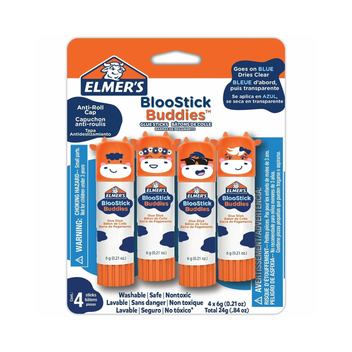 Adhesivo en Barra Elmer's Disappearing Blue x 4 Unidades