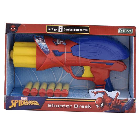 Pistola Spiderman Shooter Break 6 Dardos