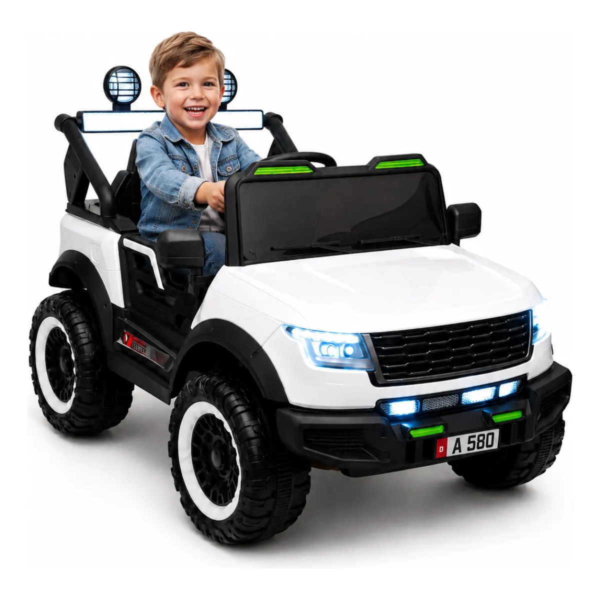 Jeep 4x4 a Batería Everbright Blanco 12V