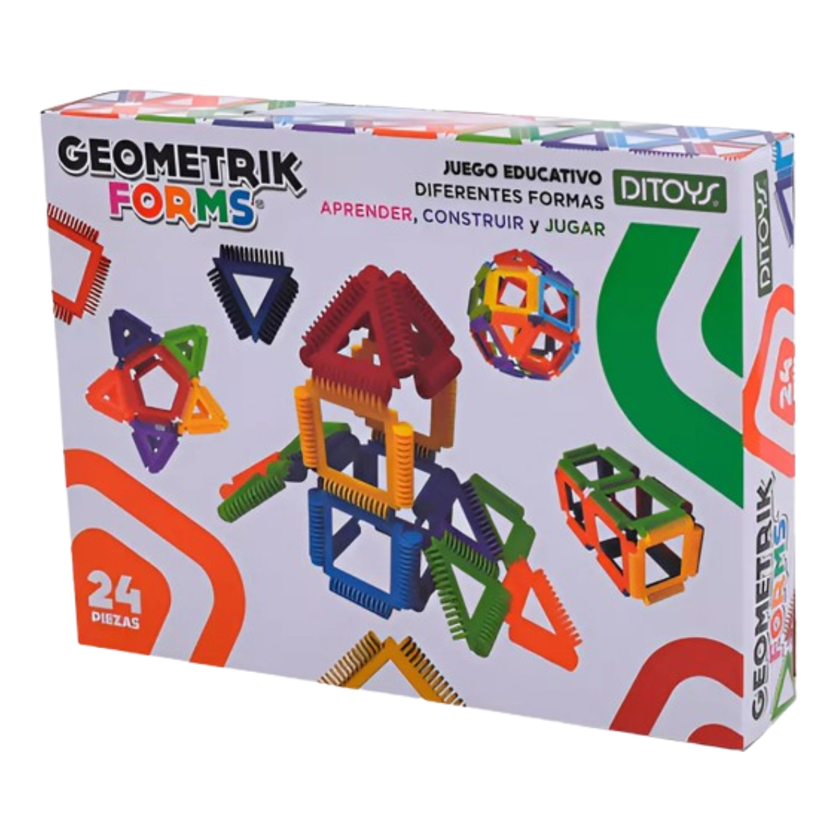 Juego De Construcción Geometrik Forms 24 piezas Ditoys