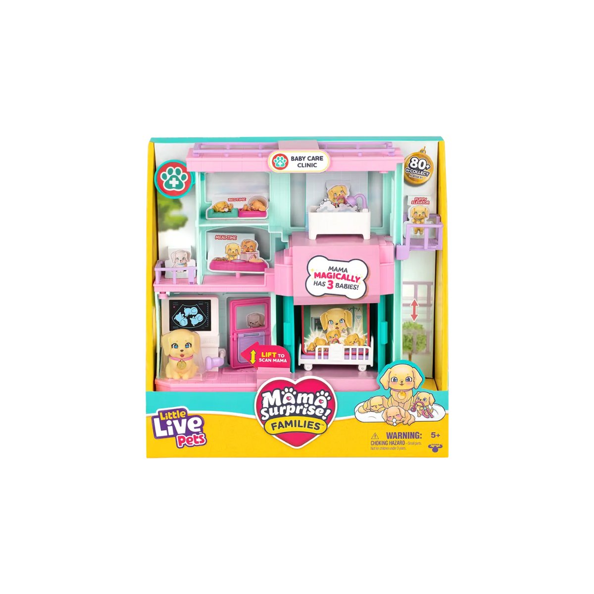 Little Live Pets Mama Surprise Families Baby Care Clinic - Clínica de Cachorros