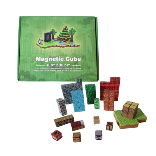 Bloques Magnéticos Para Armar 100 Piezas Estilo Minecraft Mini Park
