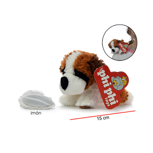 Peluche San Bernardo con ImĂĄn para Hombro 15 cm
