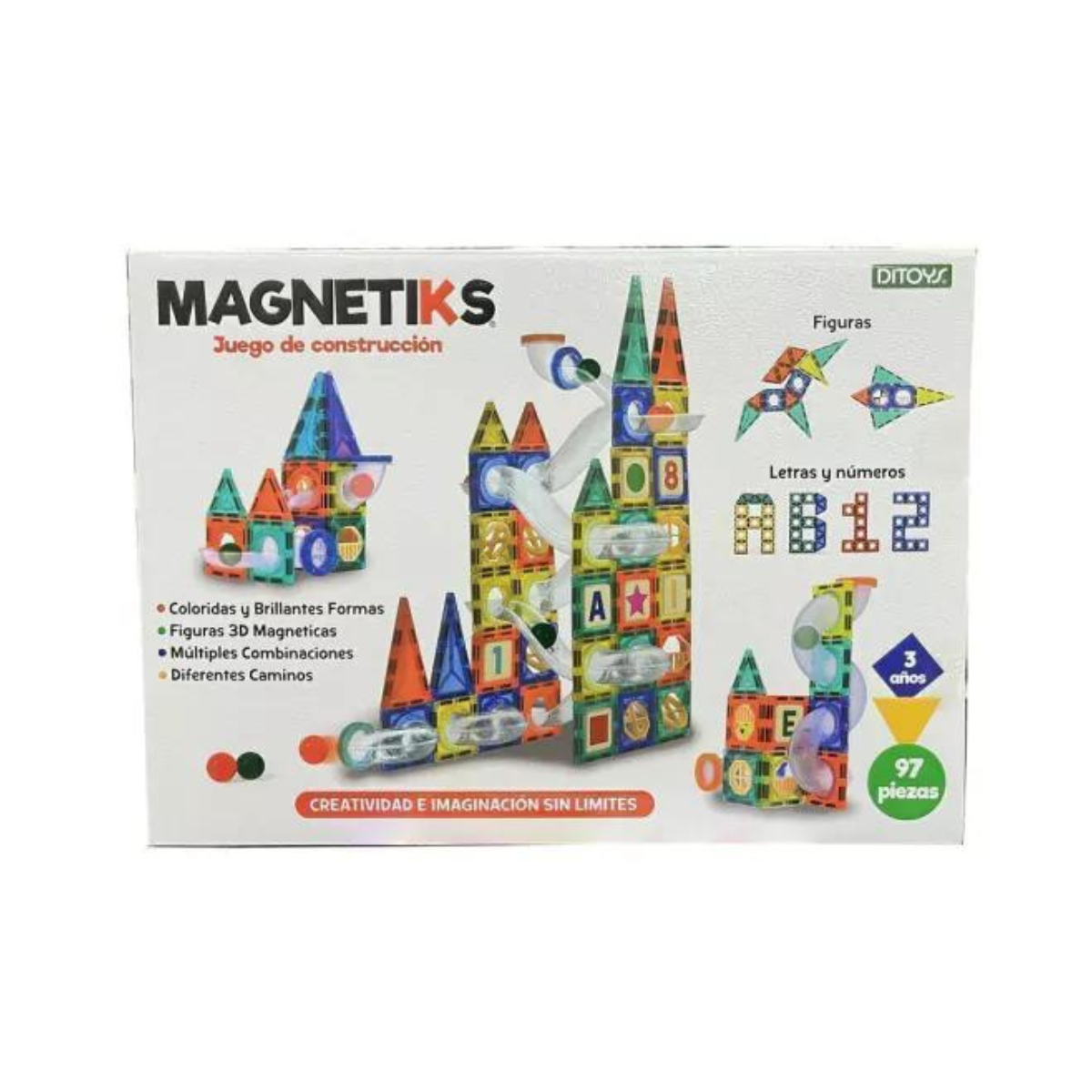 Bloques Magnéticos 97 Piezas Ditoys