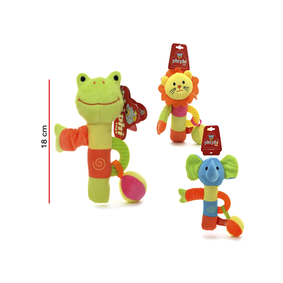 ANIMALES SONAJEROS 15CM