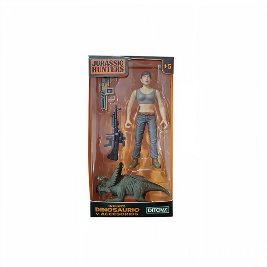 Jurassic Hunters - Figura de Acción Articulada de Dinosaurio 10 cm