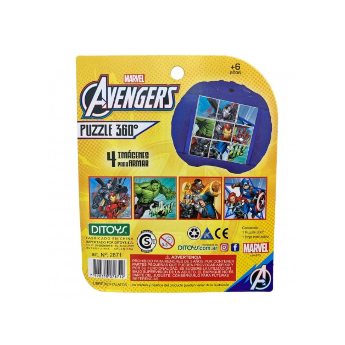 Avengers Puzzle 360 Piezas - 4 Imágenes para Armar
