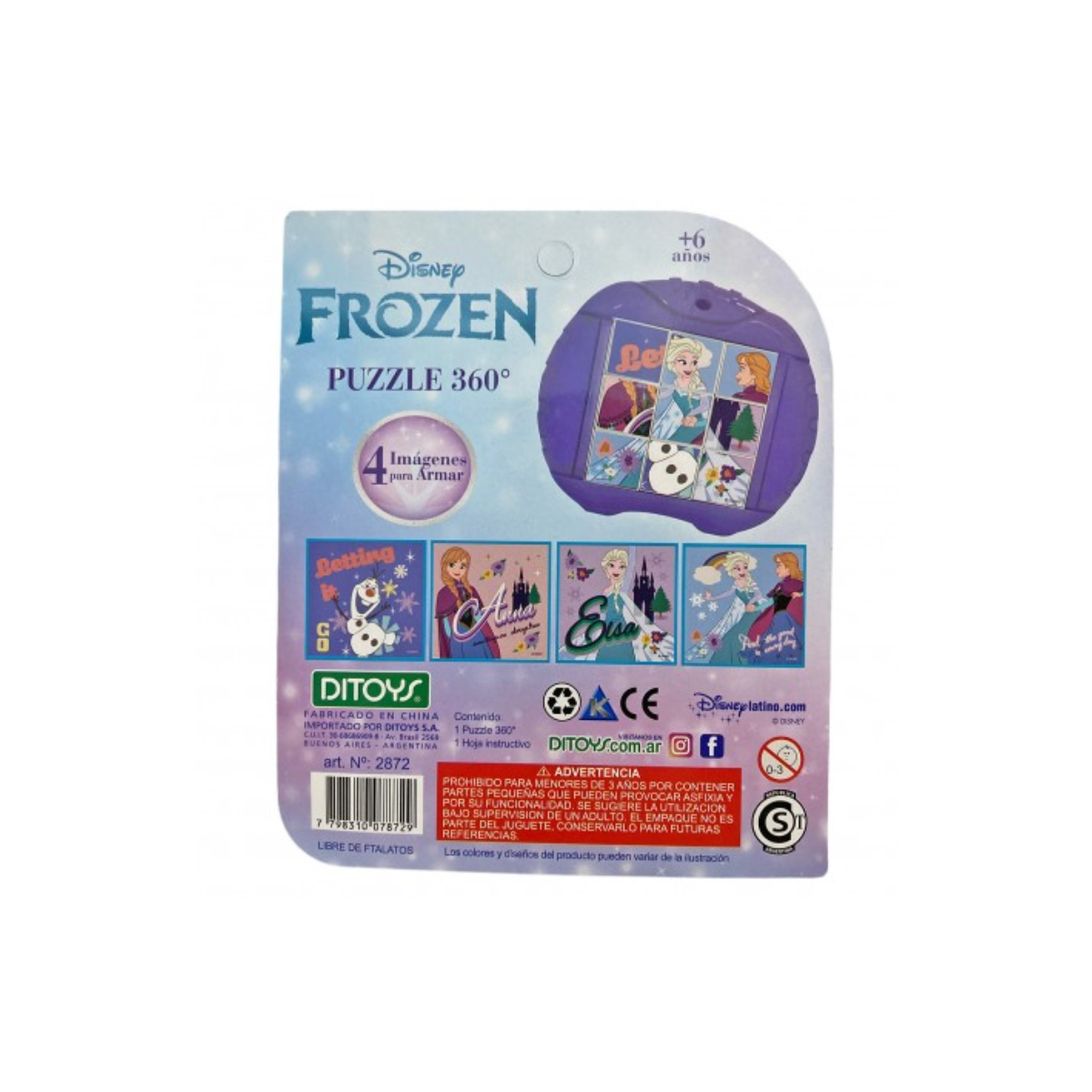 Frozen Puzzle 360 Piezas - 4 Imágenes para Armar