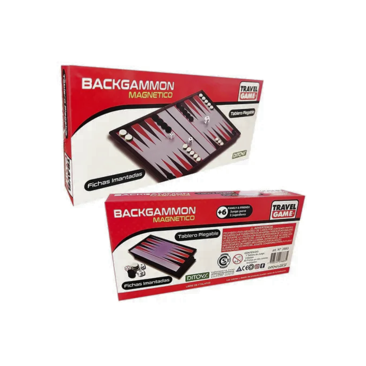 Backgammon Magnético Ditoys 2025 - Travel Game