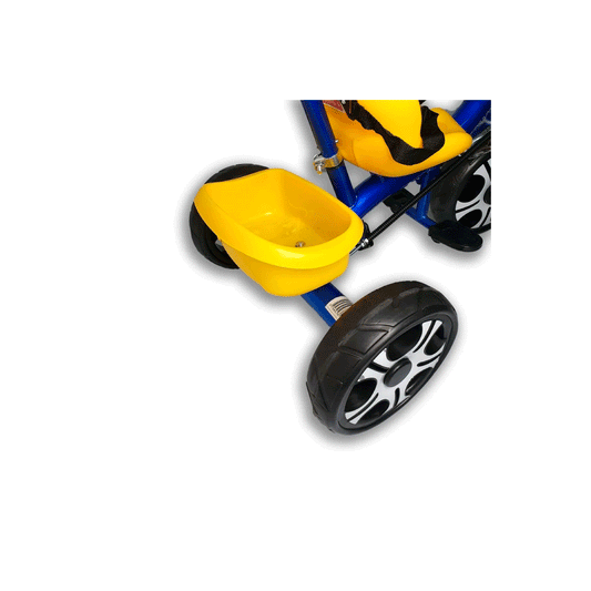 Triciclo Con Barra De Empuje Azul