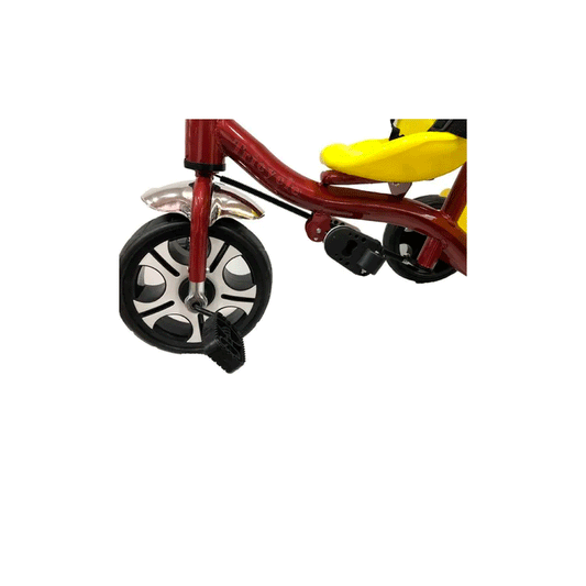 Triciclo Con Barra De Empuje Rojo