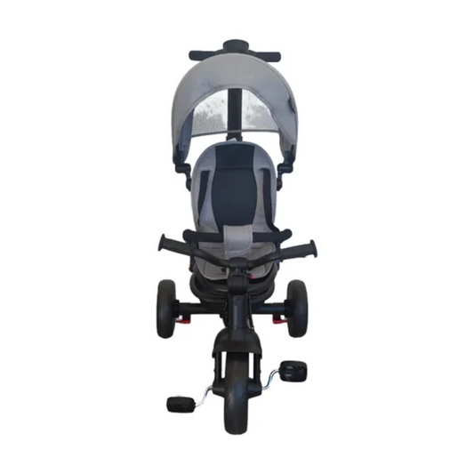 Triciclo con Capota 360º Rubber Wheel Gris