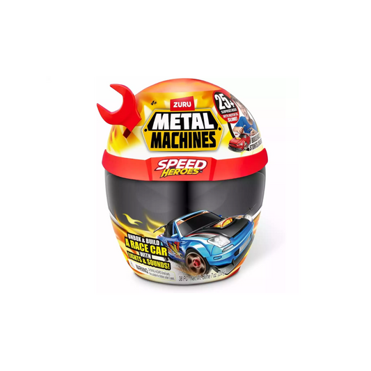 Auto Con Sorpresas Metal Machines Speed Hero Casco Rojo