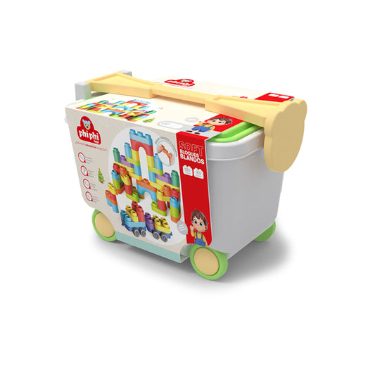 Juego De Bloques Soft 65 Piezas Phi Phi Toys