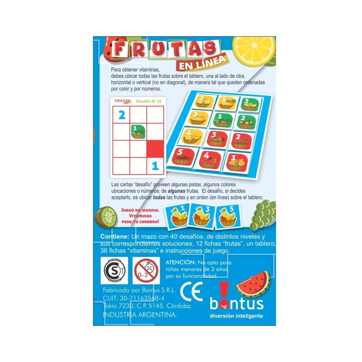Juego de Cartas Frutas En Línea Bontus