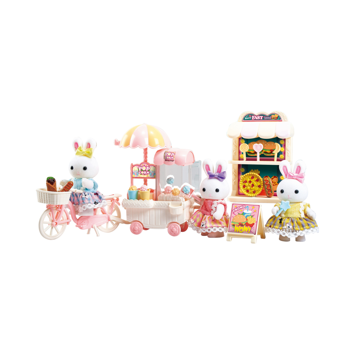 Set Figura Conejo Con Accesorios Bunny Boutique Pop Corn
