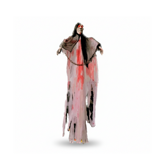 Muñeco Fantasma Encadenado con Luz, Sonido y Movimiento Gigante 175 cm Halloween (x1)