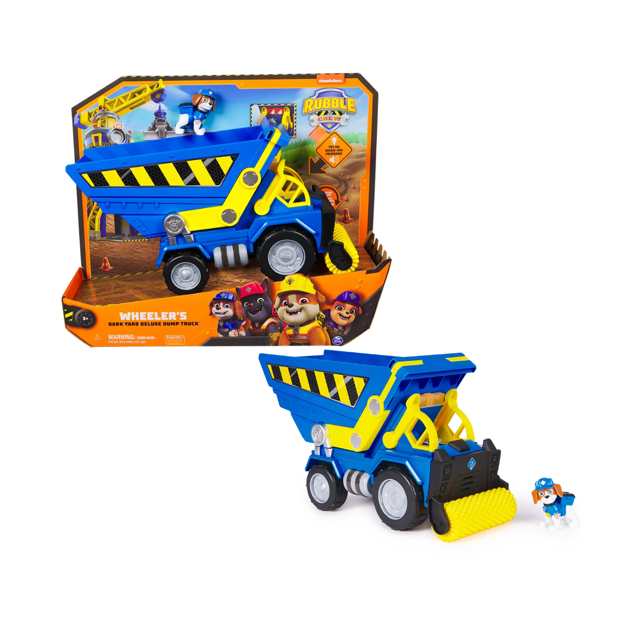 Vehículo Camión Deluxe Rubble Bark Yard Bulldozer Rubble & Crew Vulcanita