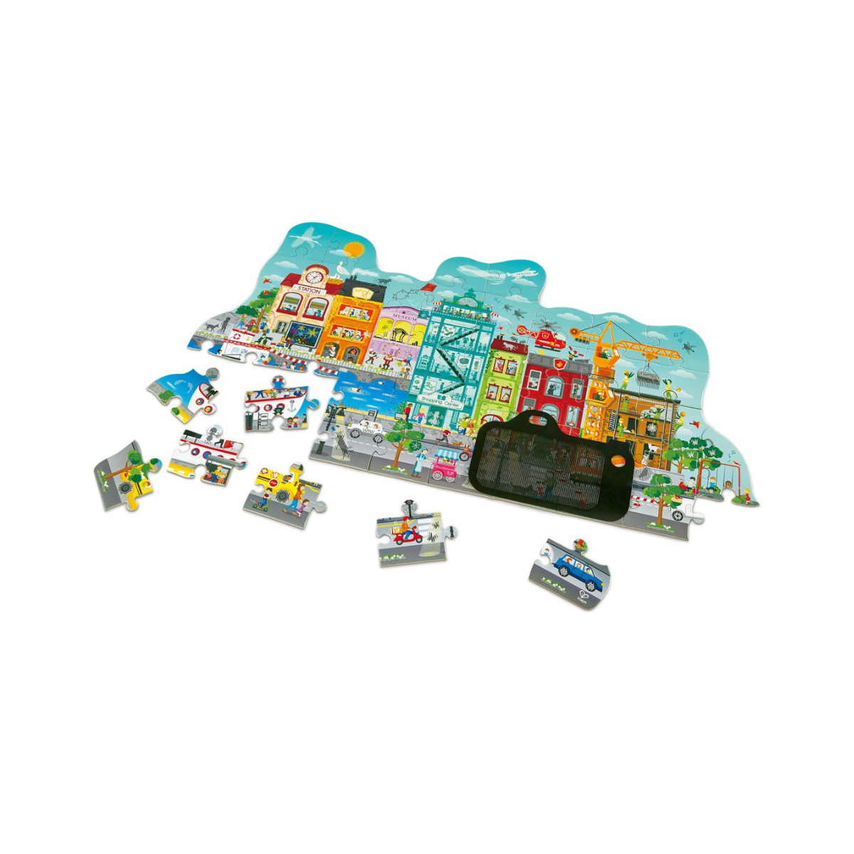 Puzzle Rompecabezas Animado De Ciudad Visor 50 Piezas Hape Alparamis