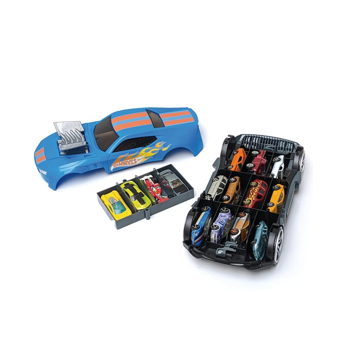 Set 2en1 Auto Guardacoches Azul Hwcc15 Hot Wheels