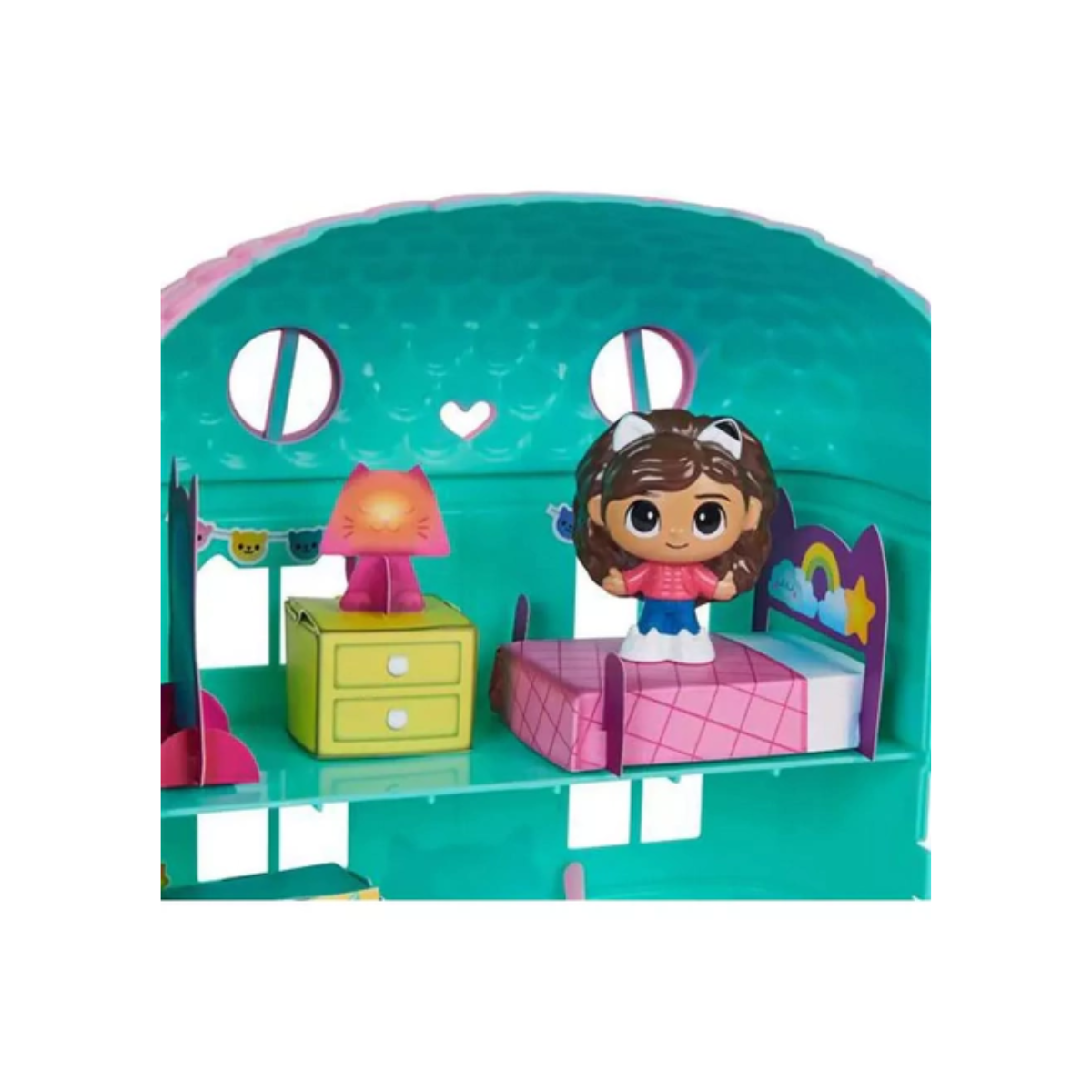 Gabby’s Dollhouse Mini Casa de Juego Portátil 22 cm con Accesorios y Stickers