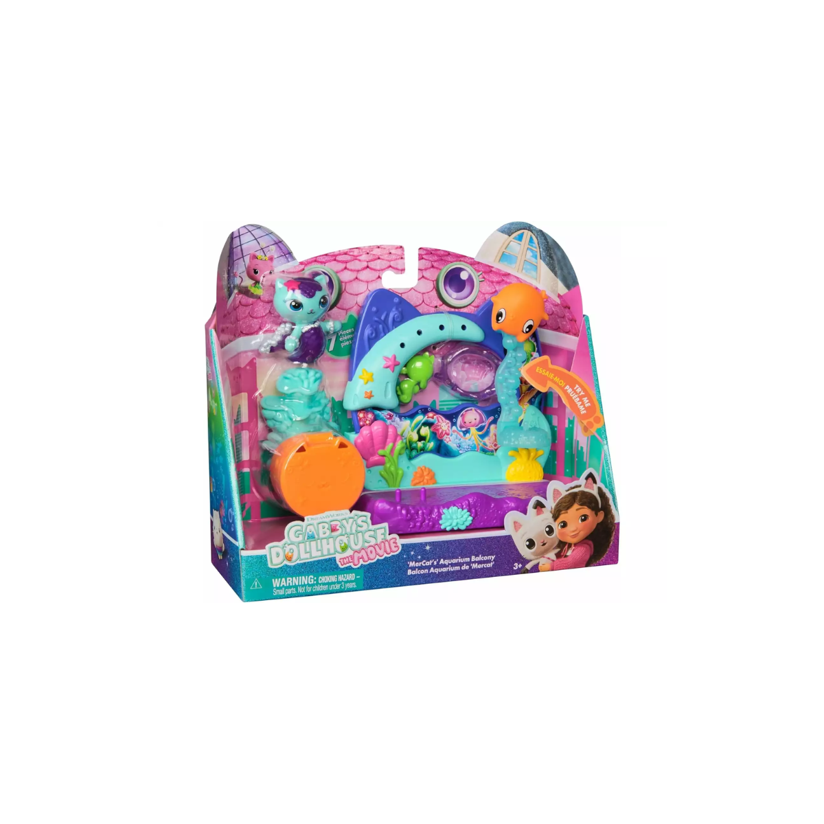 Gabby’s Dollhouse Mercatastic Aquarium Friends Pack - Set de 3 Personajes + Playset