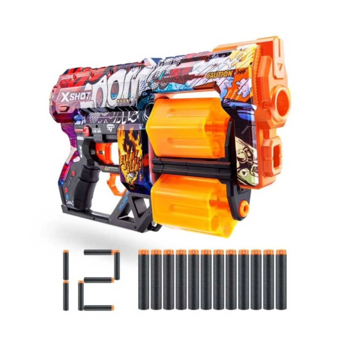 Pistola X-Shot Skins Dread Boom 12 Darts